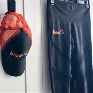 ITHINKFIT • Gym • Solid/Mesh Leggings & Hat Combo